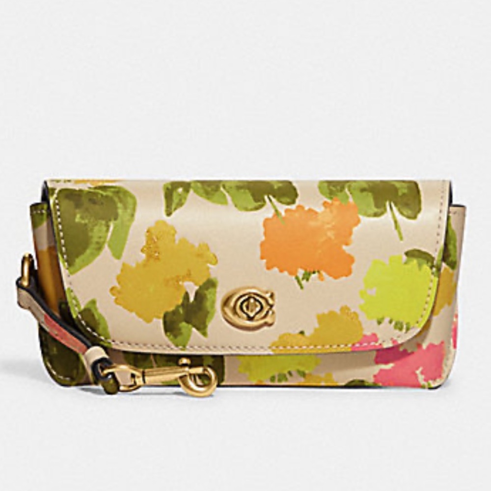 Coach Floral Sunglass Case Bag Charm NWT